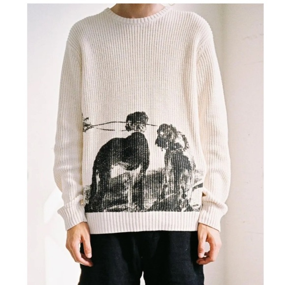 Basketcase Basket Knit Sweater Dogs on A Leash Graphic Like New - Picture 1 of 10